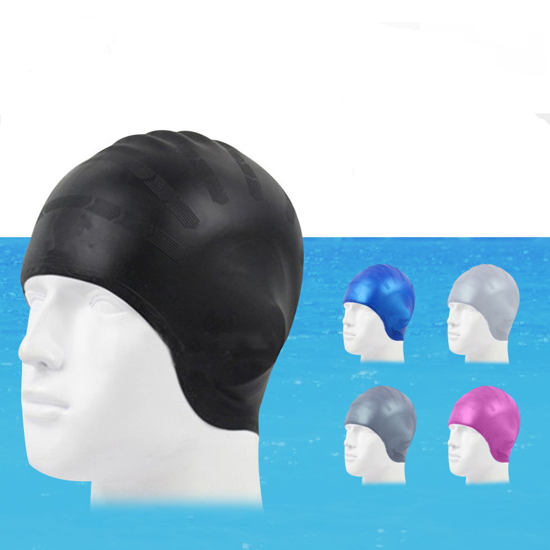 Swimming Caps Silicone Swimming Cap Earmuffs Adult Silicone Swimming Cap Unisex Waterproof Swimming Cap