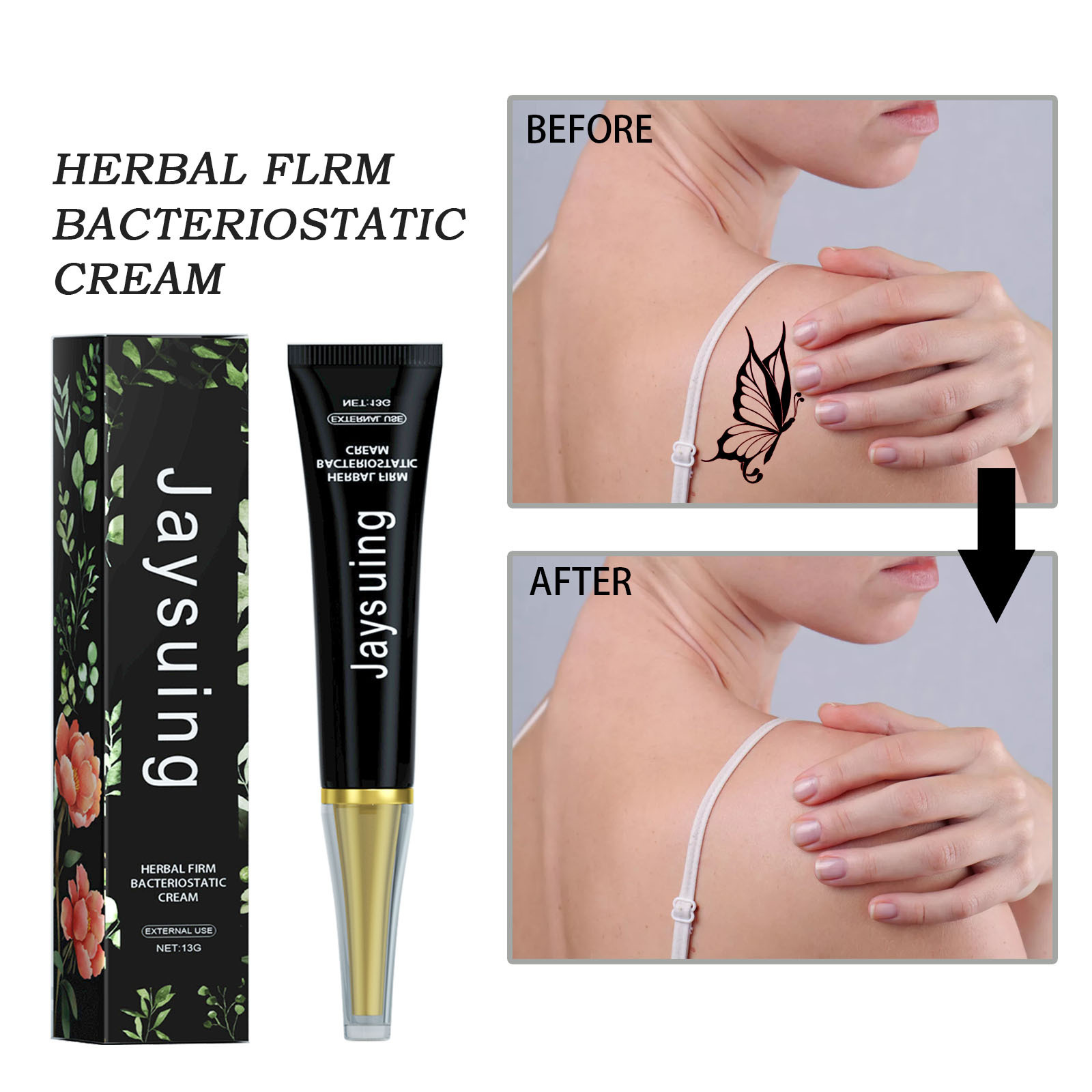 Jayswing tattoo cleaner, tattoo, eyebrow, essence, herbal firming and repairing cream