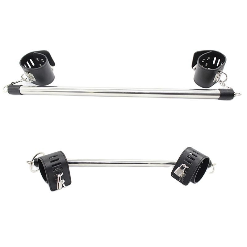 Bondage BDSM Sex Set Sex Handcuffs Spreader Bar Steel Pipe Hand Leg Straps Restraints Slave Fetish SM Aldu