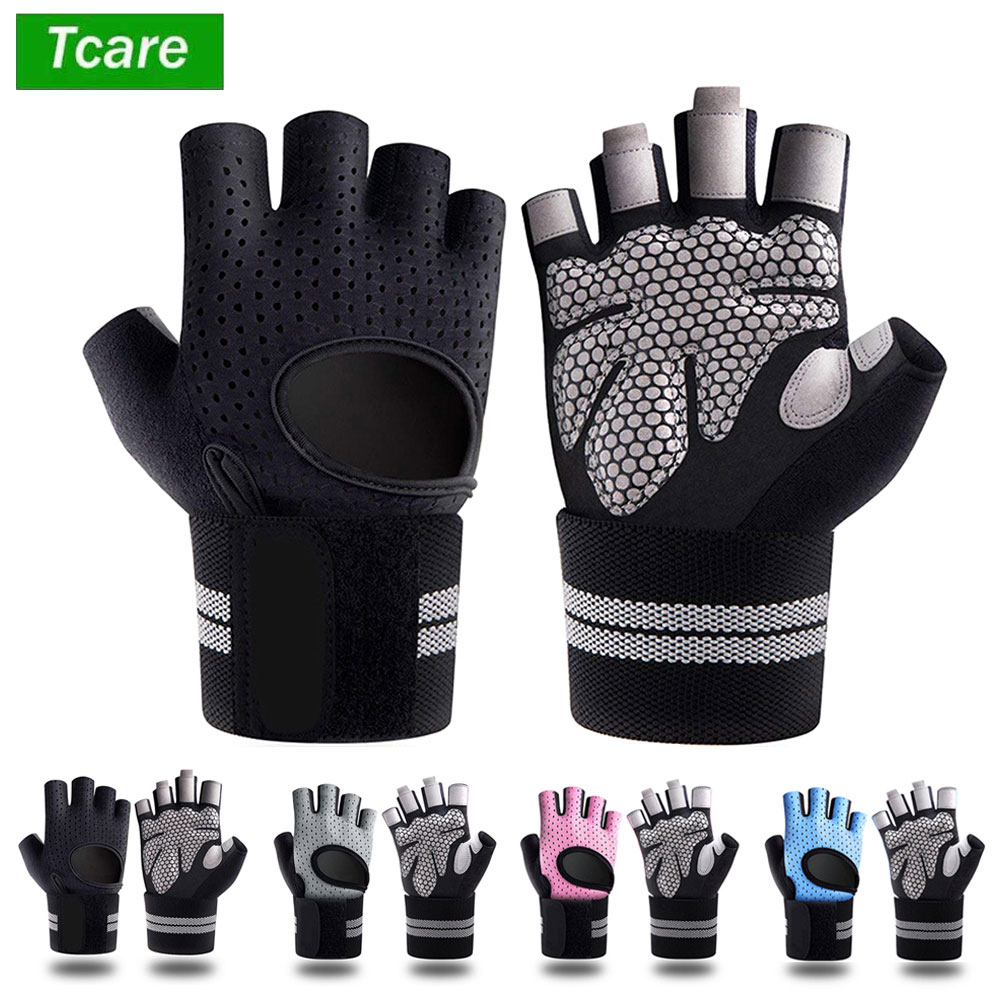 Dumbbell 1 Pair Gloves Men Women Weightlifting Crossfit Bodybuilding Workout Sport Gym Training Gloves Non