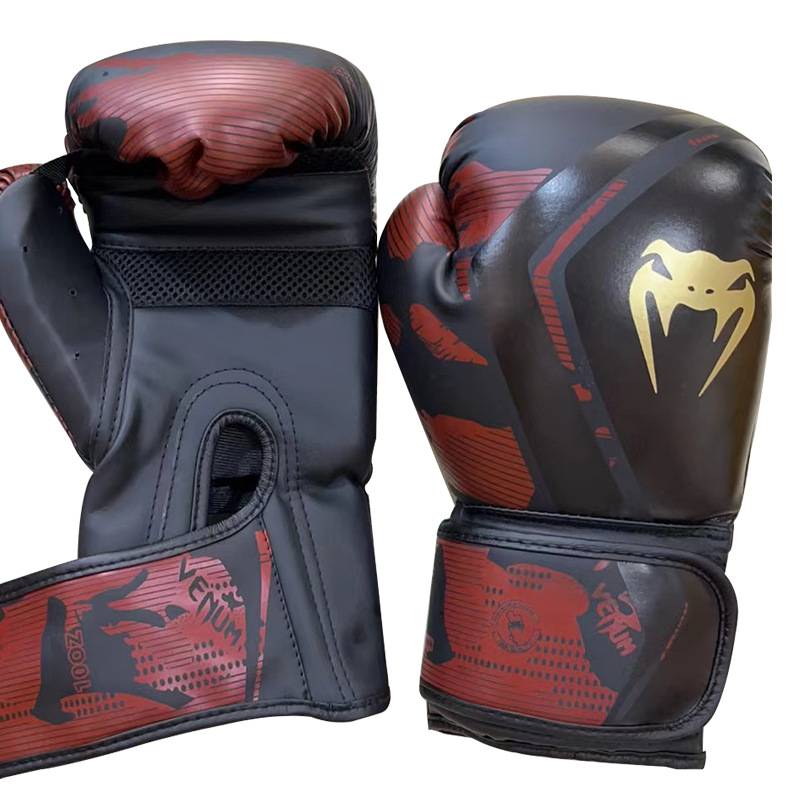 1 Pair Boxing Gloves with Fastening Tape Impact Absorption Thickened Professional-grade Boxing Gloves for Children Adults