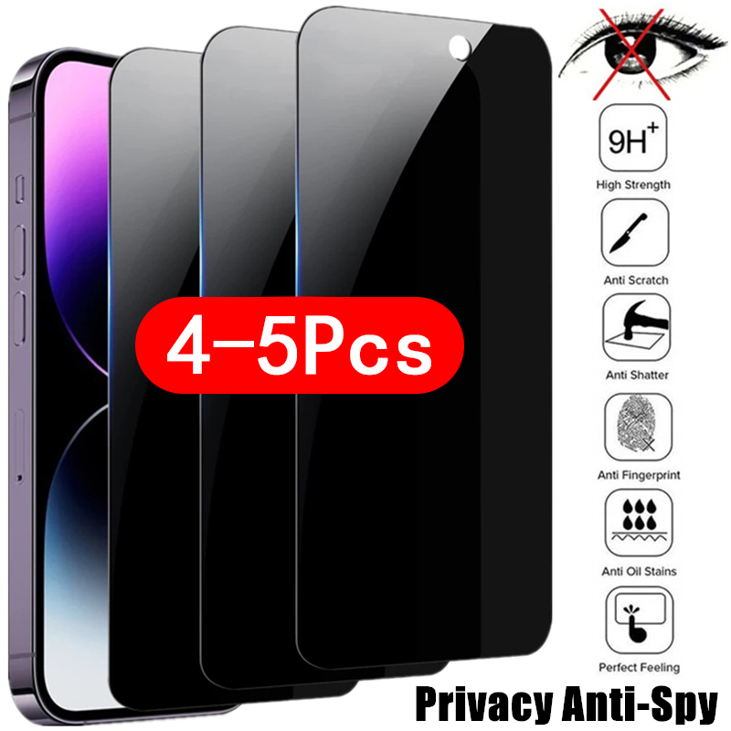 Privacy Screen Protectors For IPhone 17 16 15 14 13 Pro Max 15Plus 16E 13Mini 7 8 Plus 17Air Anti-spy Tempered Glass For IPhone 12 11 Pro XSMAX XR X