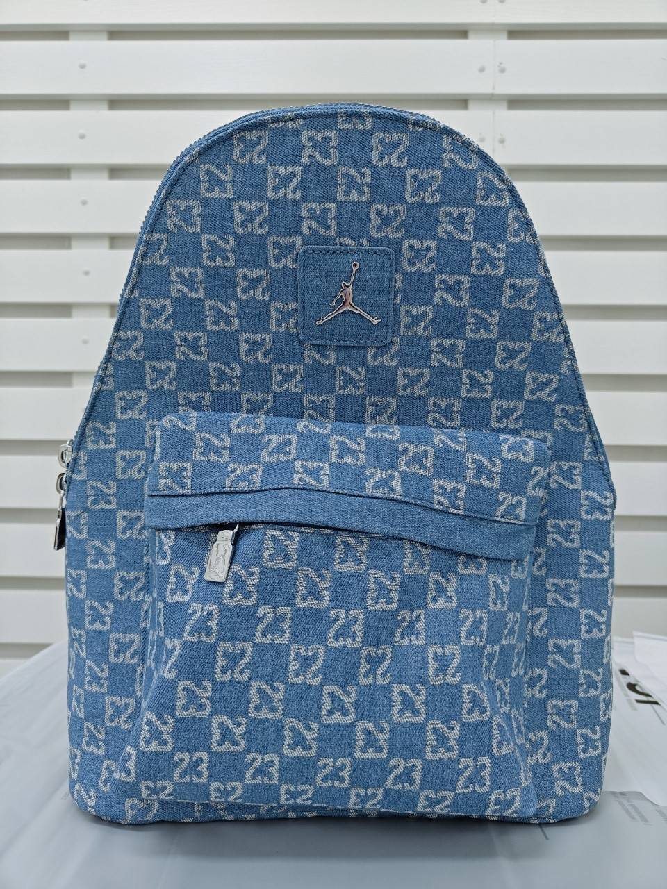 Nike JORDAN Unisex Sports Leisure Storage Backpack Denim Blue