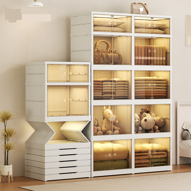 Free Installation Storage Cabinet Household Bag Clothes Storage Box Children Baby Wardrobe Snacks Toys Plastic Storage Cabinet