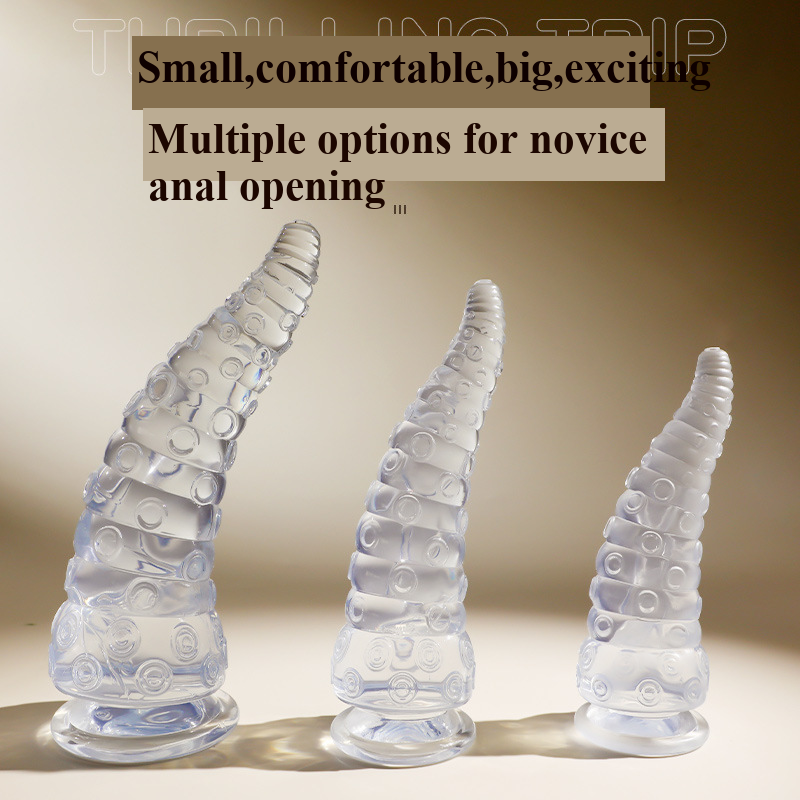 Octopus Butt Plug Penis Manual Transparent Anal Stimulation Adult Products Alternative Sex Toys