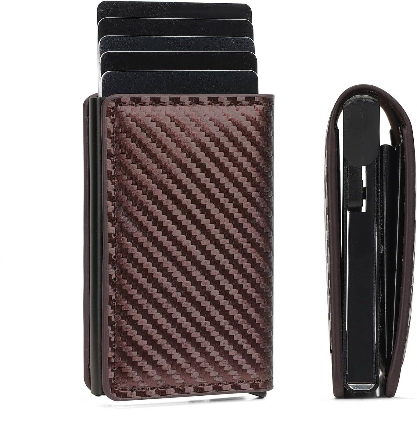 Automatic Pop-up Card Holder Ultra-thin Credit Card Wallet Money Clip Multi-Slots Wallet For Men