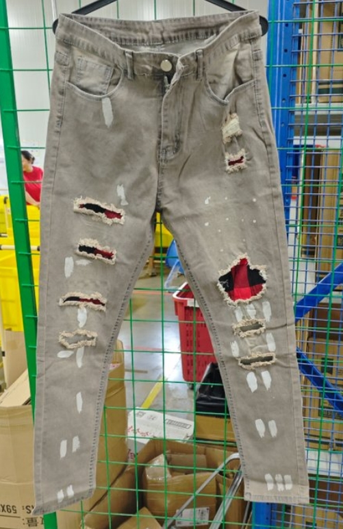 Men's Graffiti Ripped Jeans - Distressed Denim Pants With Artistic Paint Splatter | Trendy Streetwear