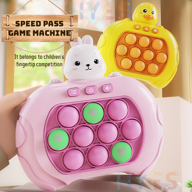 Speed Push Game Machine Squeeze Toy Indoor Outdoor Anti Stress Fidget Toys Fun Puzzle Quick Push Game Consoles Toys For Parents-Children Interaction