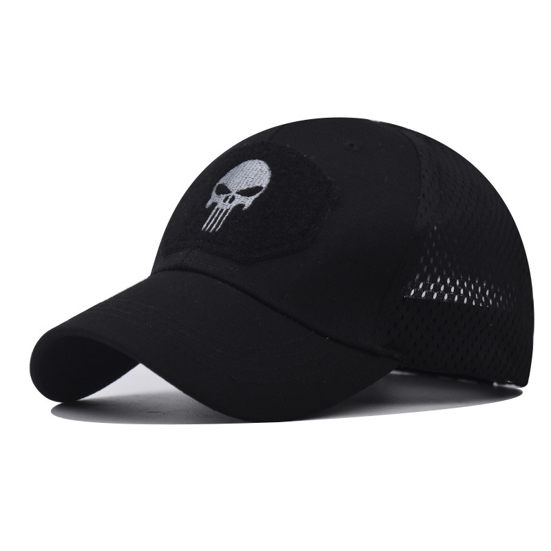 Skull Net Baseball Cap Mens Tactical Operator Cap Fits Outdoor Breathing Cap