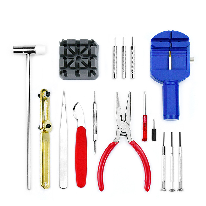 Watch Repair Tools Watch Strap Removal, Watch Repair, 16 Piece Set, Watch Back Cover Opener, Steel Strap Remover, Bottom Prying Knife