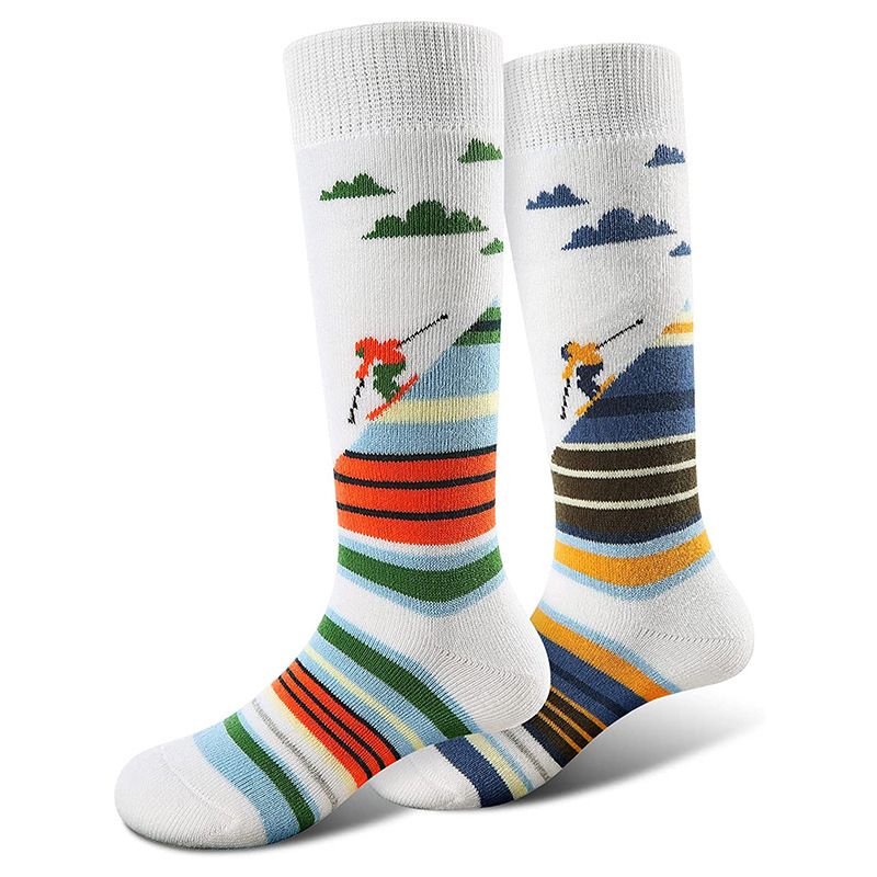 Adult skiing outdoor sports, thick hiking socks, towel bottom, long tube, sweat absorbing and warm socks