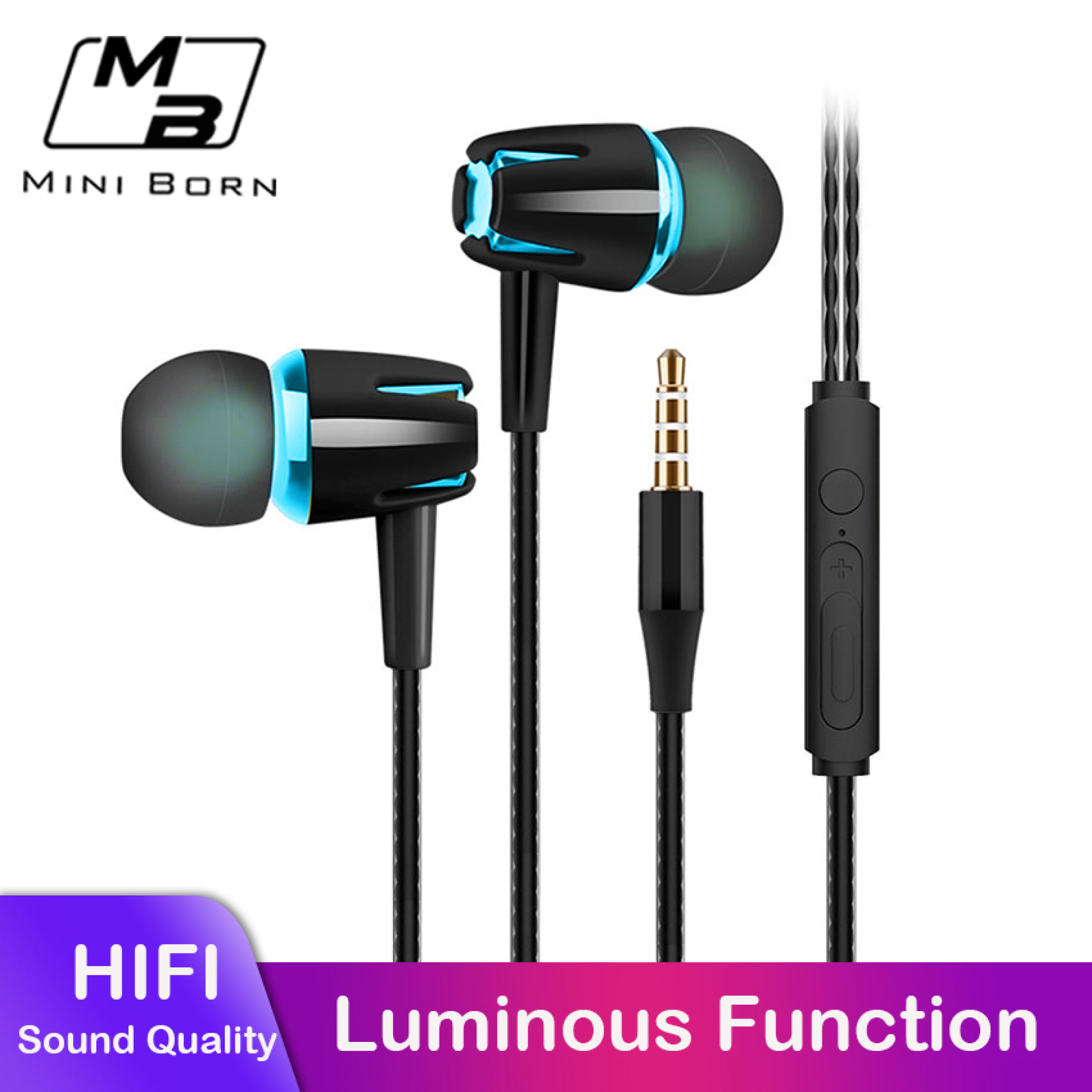 Mini born Ear Phone In Ear Headphones Wired Earbuds Noise Canceling Headphone HIFI Sound Quality No Ear Pain Earphone HIFI Subwoofer Headset with HD