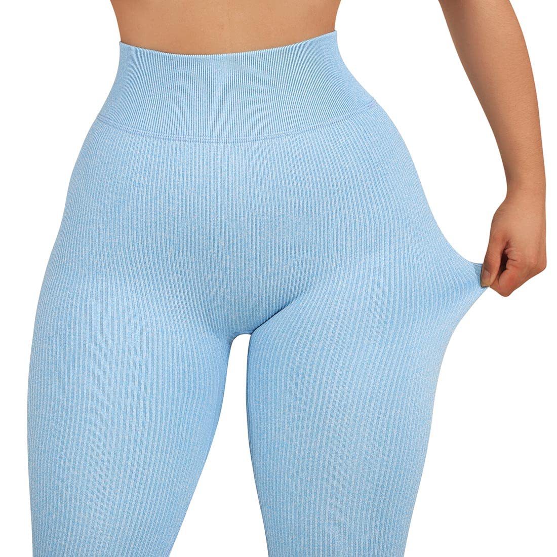Women's Yoga Three-dimensional Strip Yoga Solid Color Leggings Yoga Pants