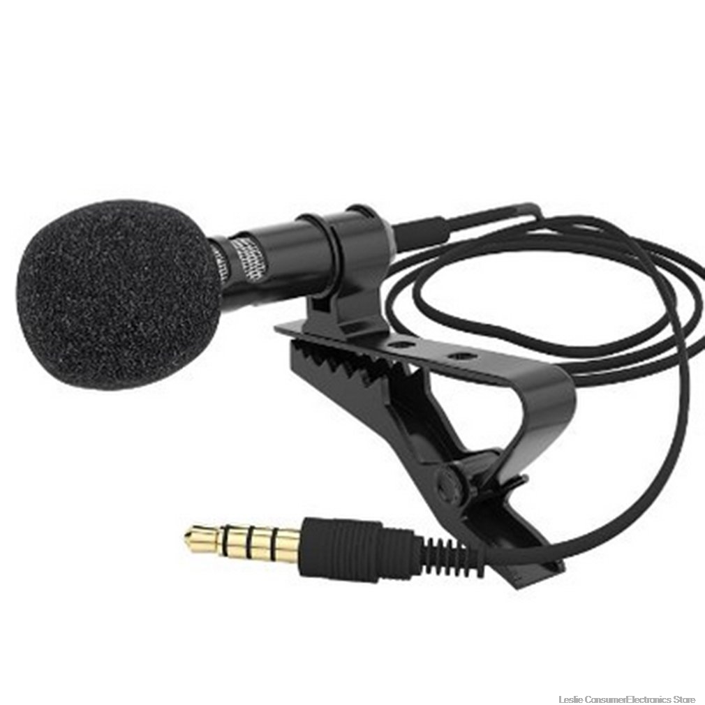 Mini Microphone Condenser Clip-on Lapel Lavalier Mic Wired for Phone Laptop For Phone Portable Mini Stereo HiFi Sound Quality