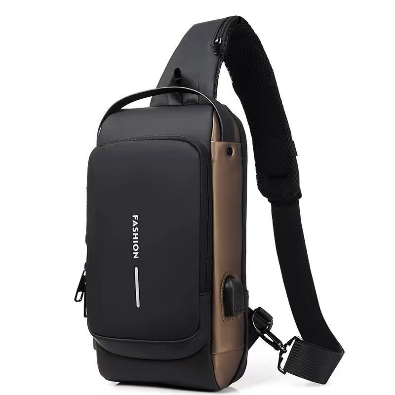 Bike bag password anti theft chest bag mens shoulder bag large capacity casual mens bag multi functional crossbody bag trend