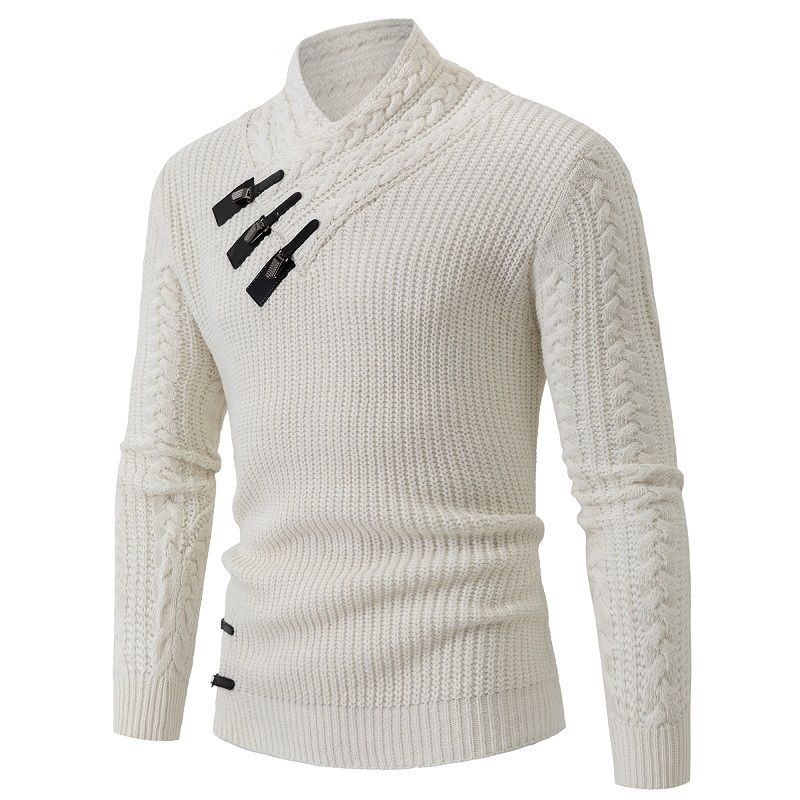 Pulse Pulse European And American Cross-Border Half Turtleneck Men's Autumn Winter Slim Fit Long Sleeve Foreign Trade Same Style