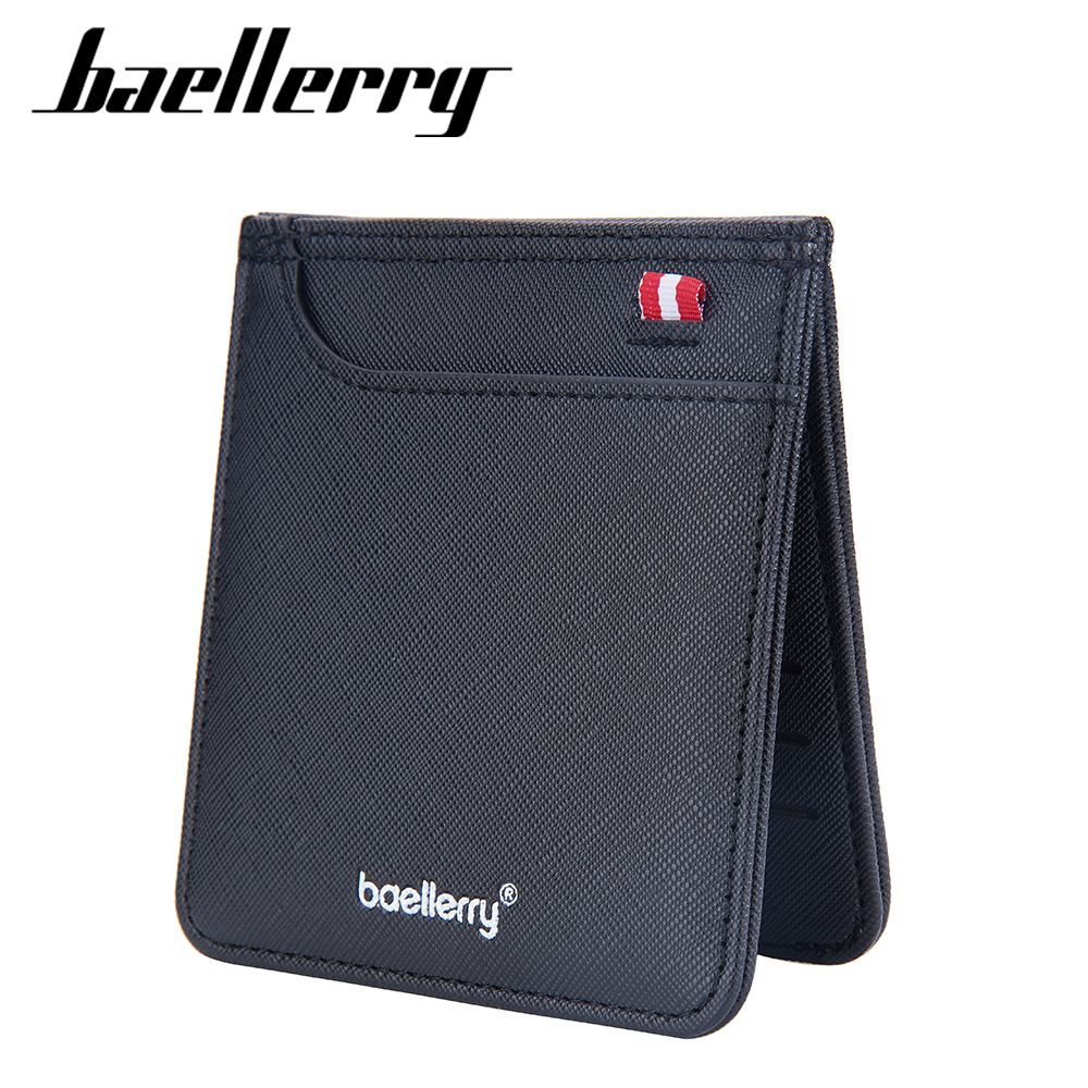 Baellerry new men's card holder simple pattern multi-card slot buckle bank card holder wallet men wholesale