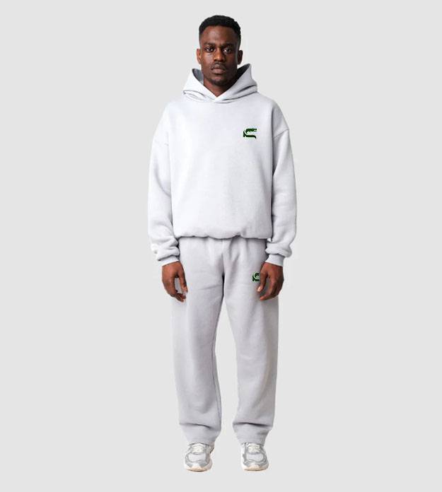 [CyberReptile] Men's Y2K Tracksuit - Embroidered Alligator | Streetwear Set