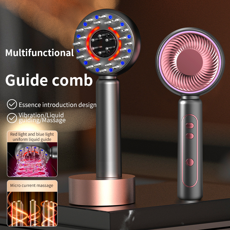 Hair Care Comb Scalp Care Massage Instrument Anti Hair Loss Medicine Hair Growth Comb Red And Blue Light EMS Massage Comb Hair Care Instrument