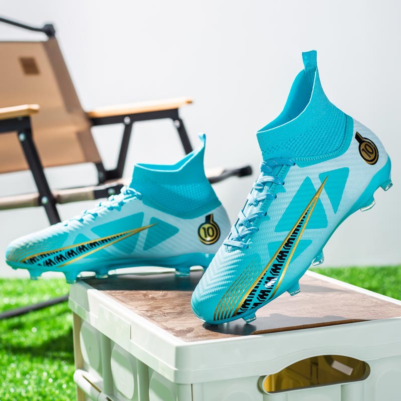 Large Size Authentic High Top Football Shoes Long Nails New Wholesale Student Football Shoes Broken Cleats Female Training Shoes