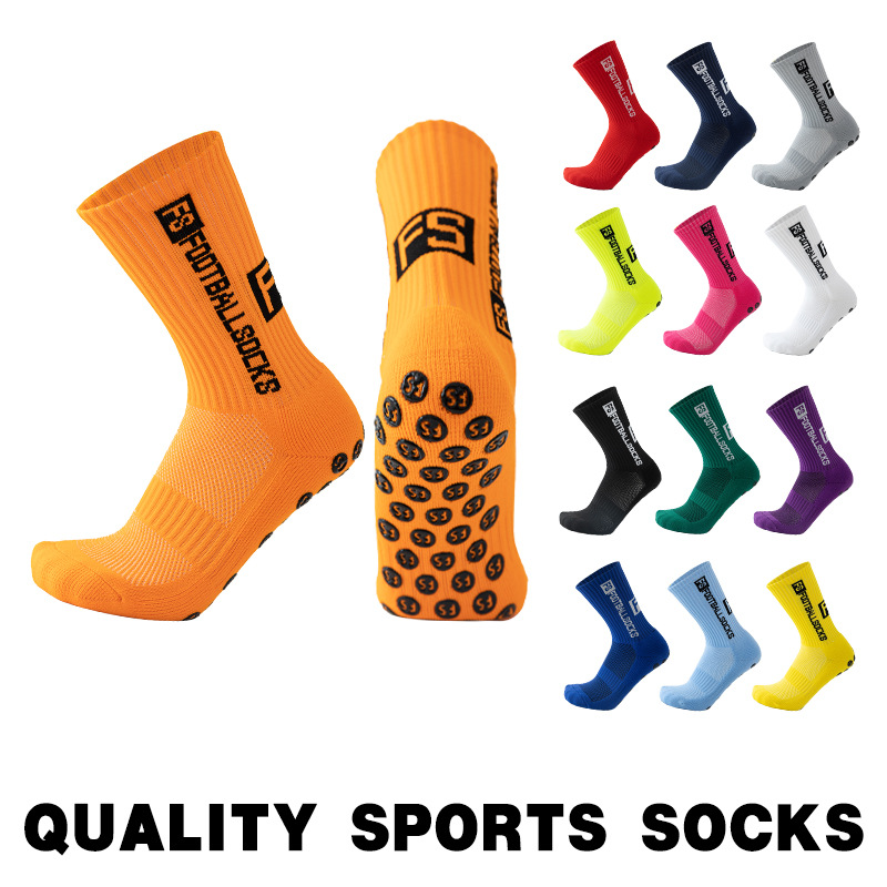 Hot Selling TC Professional Thickened Towel Bottom Sweat Absorbing And Deodorizing Glue Point Non Slip Football Sports Football Socks