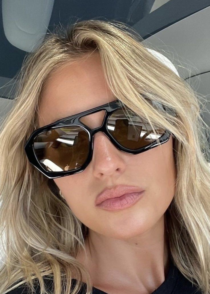 Retro Hexagonal Aviator Sunglasses for Women, Designer Inspired Double Bridge Shades