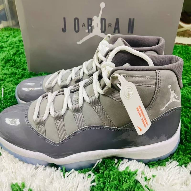 nike Jordan Air Jordan 11 Retro 'cool Grey' Trendy Mid-top Retro Basketball Shoes Unisex Grey