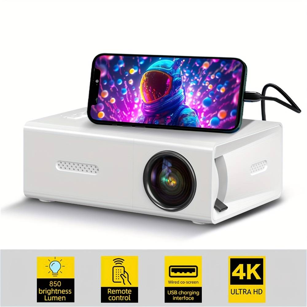 Mini Projector Home LED Portable 3D Projector HD LED Projector Video Projector For Home Theater Compatible With HDMI USB