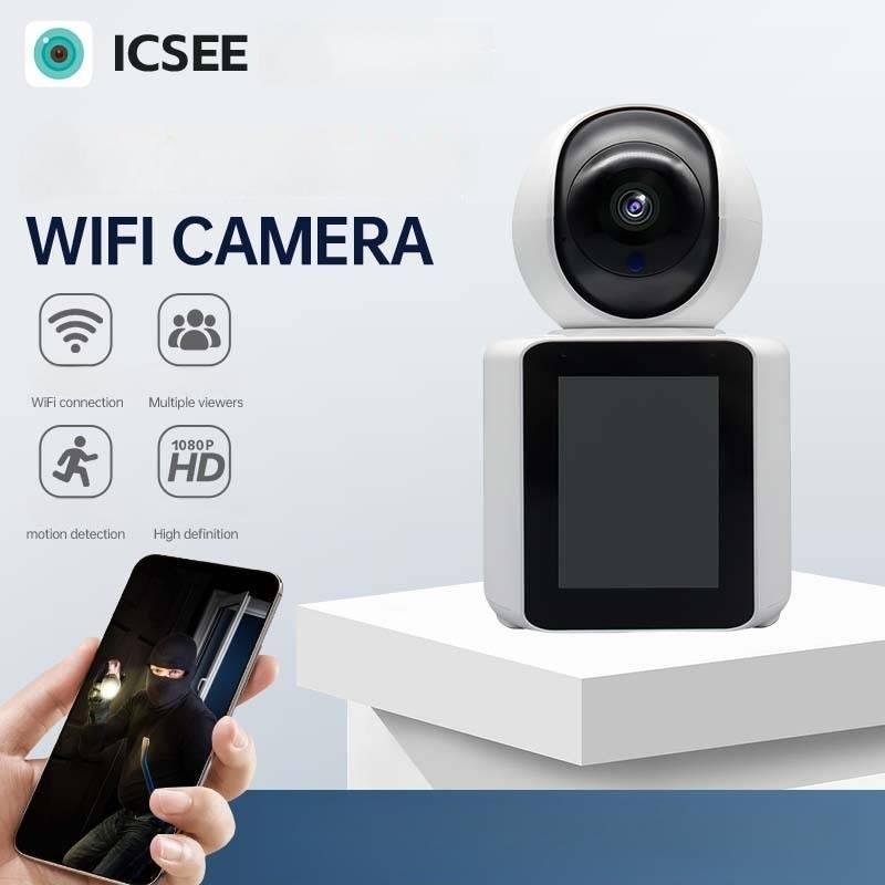 iCSee Smart Home Security Camera With Screen - WiFi Indoor Monitoring & Video Call​​