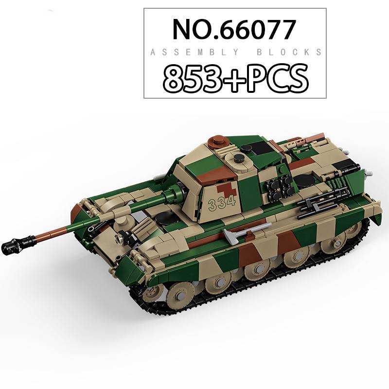 King Tiger Tank WWII Heavy Panzer VI Building Blocks Model Kit Military Classical Model For Adults