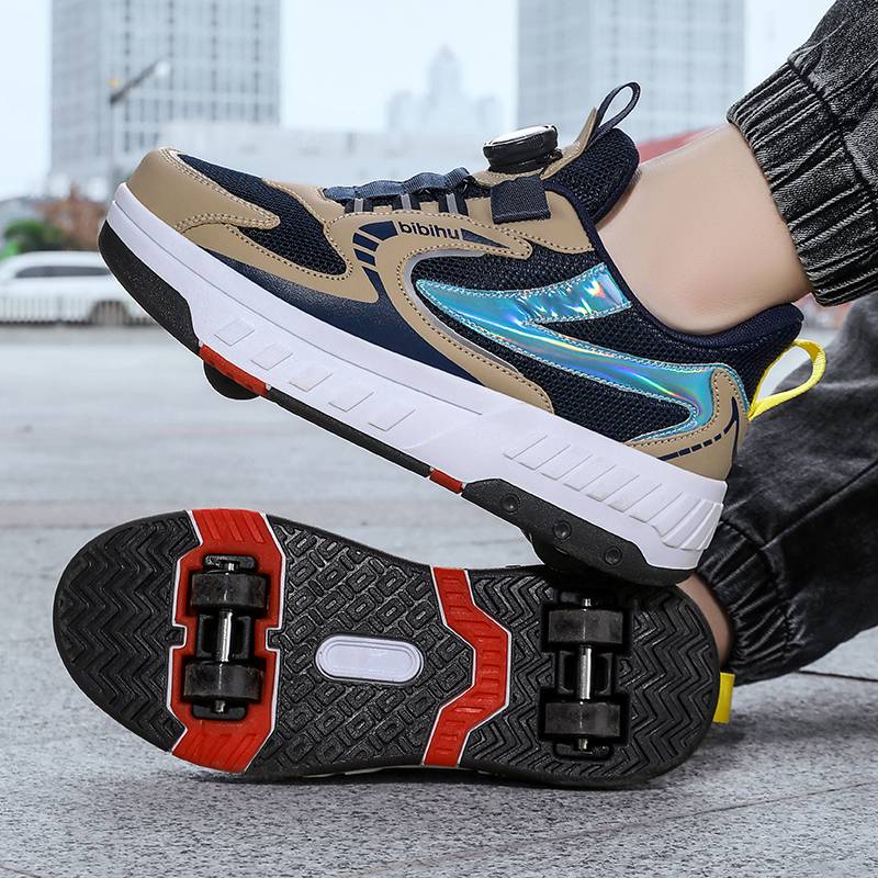 Boy And Gril Kids Removable Deformation Four-wheeled Roller Skates Shoes Children's Roller Skates Shoes Student Roller Skates Shoes