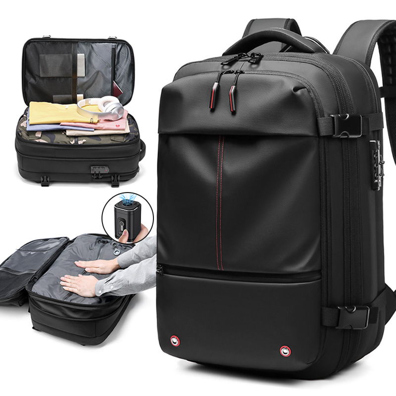 Travel vacuum backpack men's business multi function computer bag vacuum compression bag large capacity backpack TPU