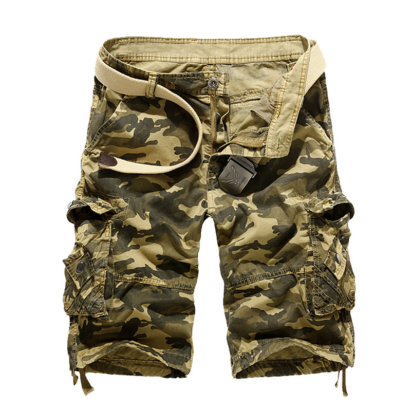 Man's Clothing 5 Points Pants Summer Fashion 5 Points Multi-bag Hip Hop Skateboard Loose Men Camouflage Pants 5 Points Pants