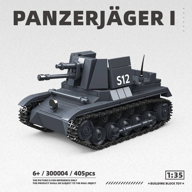 World War II Army Military Classic Model SdKfz 101 Panzer I Light Tank Collector's Edition Model Kit Building Block Toy