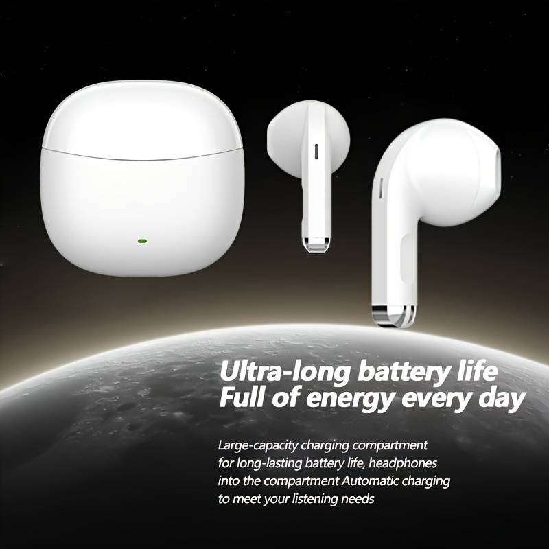 Neues kabelloses Headset, Ohrhörer, Kopfhörer mit Geräuschunterdrückung, tiefer Bass, lange Batterie, kabellose Kopfhörer mit Mikrofon für iPhone/Android