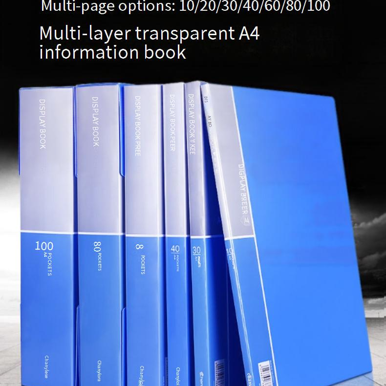 Education Office Supplies Data Book Transparent Plastic Pp Test Paper Storage Book Sheet Music Folder Wholesale A4 Insert Folder File Folder