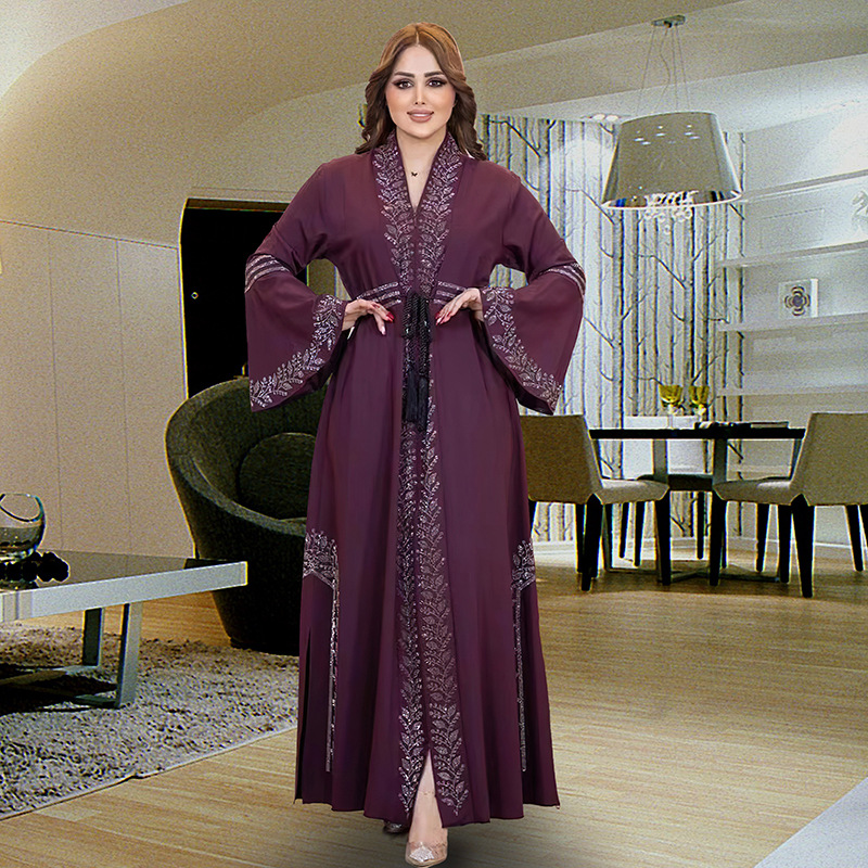 Muslim robe burqa  women's trumpet long sleeved dress