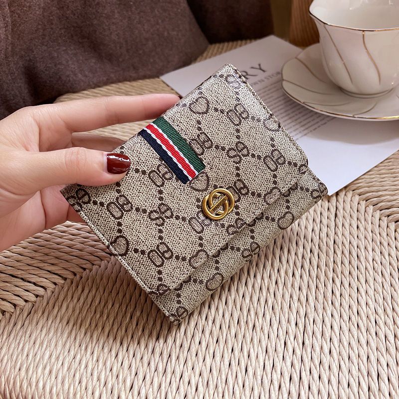 Women's purse card bag Fashion simple purse women's short niche design exquisite mini card bag