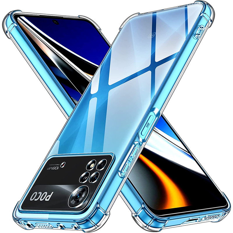 Casing lunak silikon anti guncangan, sarung HP lunak transparan ultra tipis untuk Xiaomi POCO F5 F4 F3 F2 X5 X4 X3 X2 M5 M4 M3 M2 Pro GT