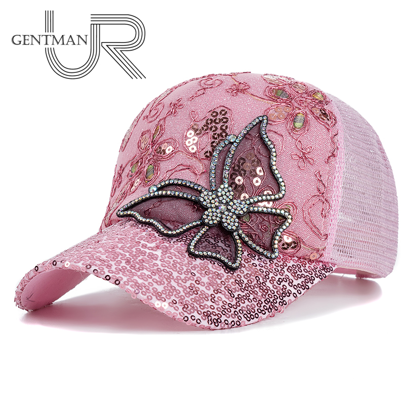 New Fashion Women's Cap Butterfly Flower Pendant Baseball Cap Female Outdoor Adjustable Streetwear Summer Trucker Hat
