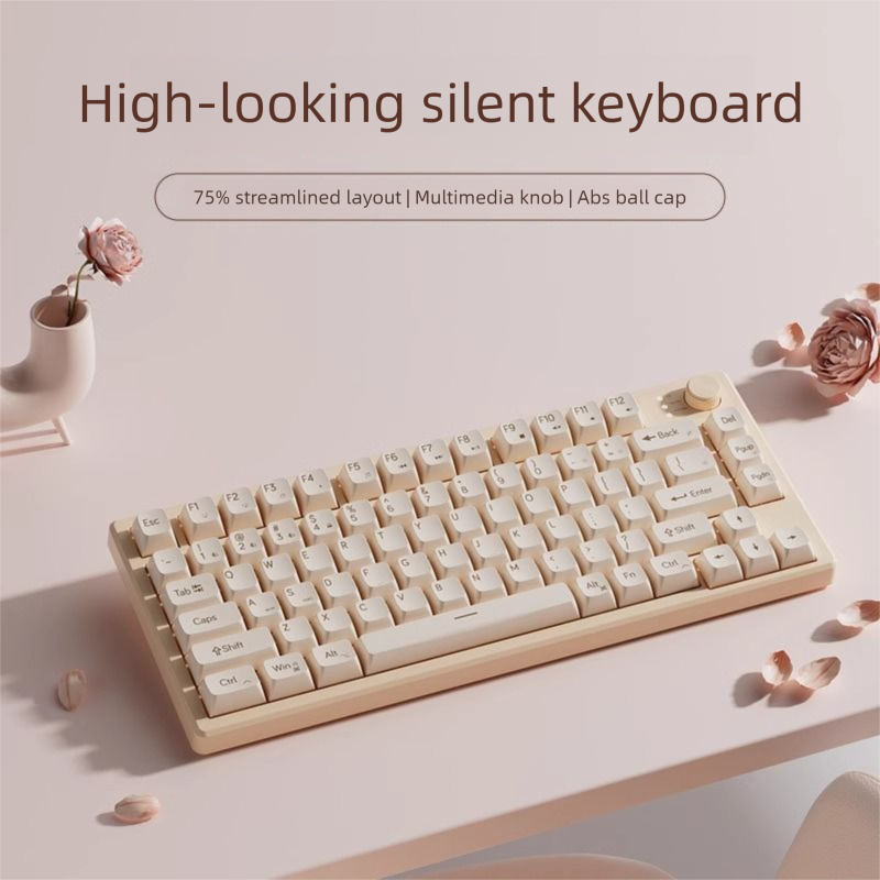 Ultra-Quiet Gaming Keyboard Wired Membrane Mechanical Feel E-Sports For Girls Office Computer Laptop Typing Dedicated