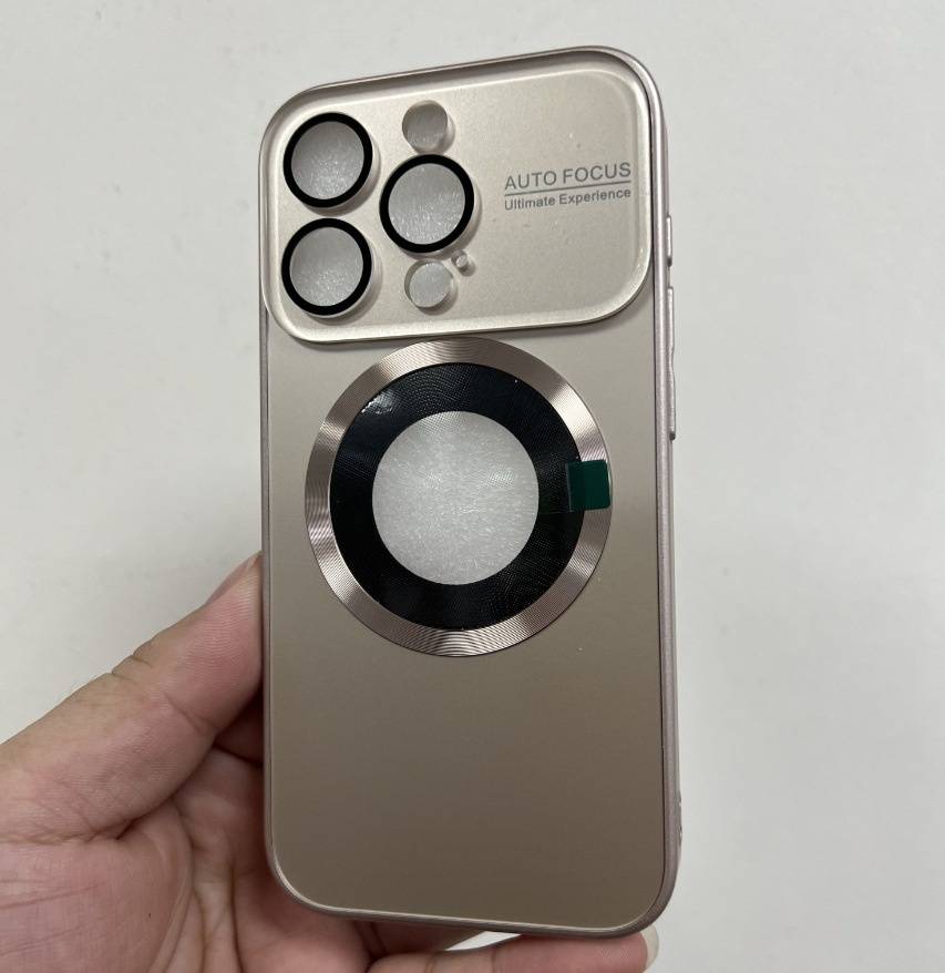 Large Window Missing Label Magnetic Shell Frosted Glass Iphone16promax Mobile Phone Case Suitable For Mobile Phone Case