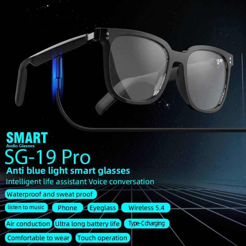 2-in-1 Bluetooth Smart Glasses For Men/Women With Speaker,Blue Light Blocking&Polarized Lenses,Unisex Sunglasses,Hands-Free Calls For Driving/Outdoor