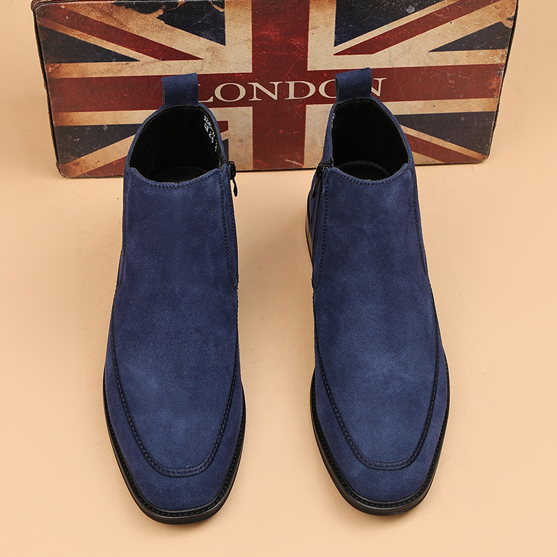 Chelsea Boots High Top Leather Shoes Pointed Martin Boots Low Top Leather Boots Business Dress Men's Boots