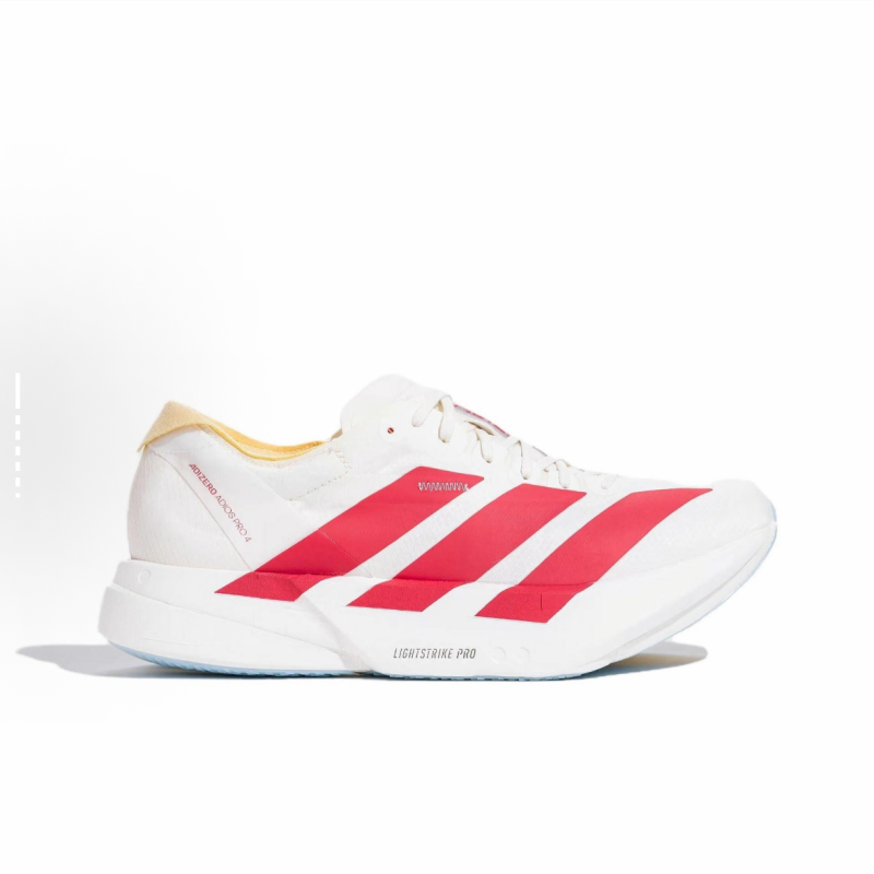 Adidas Adizero Adidas Pro 4 Comfortable, Versatile, Lightweight, Low Cut Marathon Running Shoes For Men And Women, White And Red