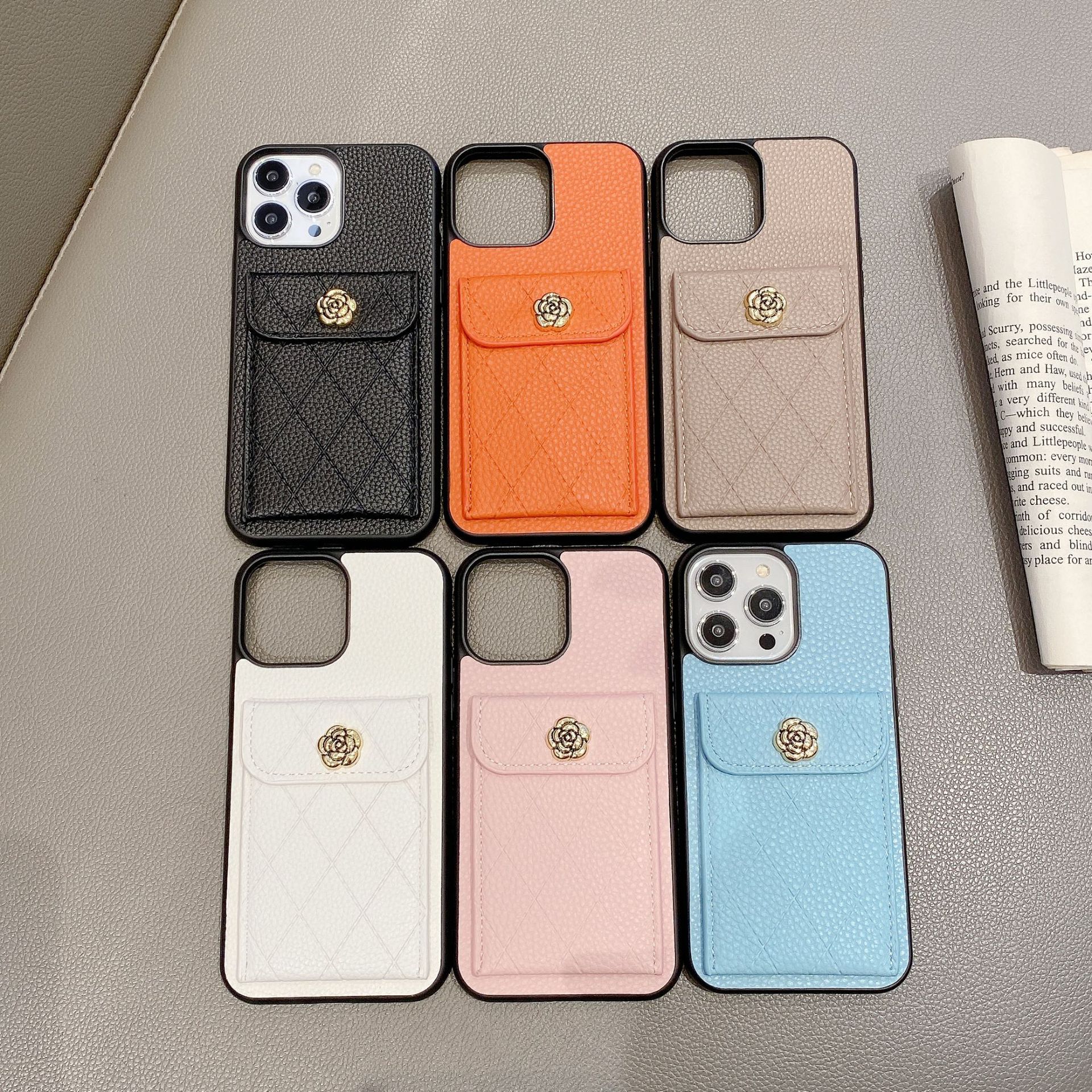 Mobile phone case small fragrance card holder mobile phone case suitable for Apple 15 mobile phone case iPhone14promax protective cover