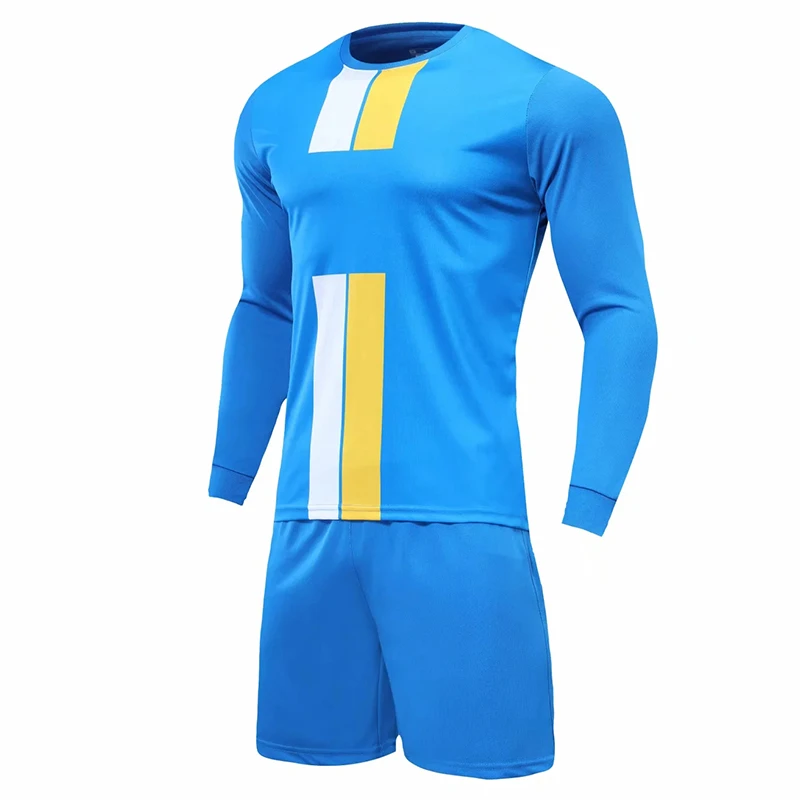 New Football Uniforms Men S Jerseys Boys Girls Soccer Clothes Sets Long Sleeve Goalkeeper Soccer Jersey Customized