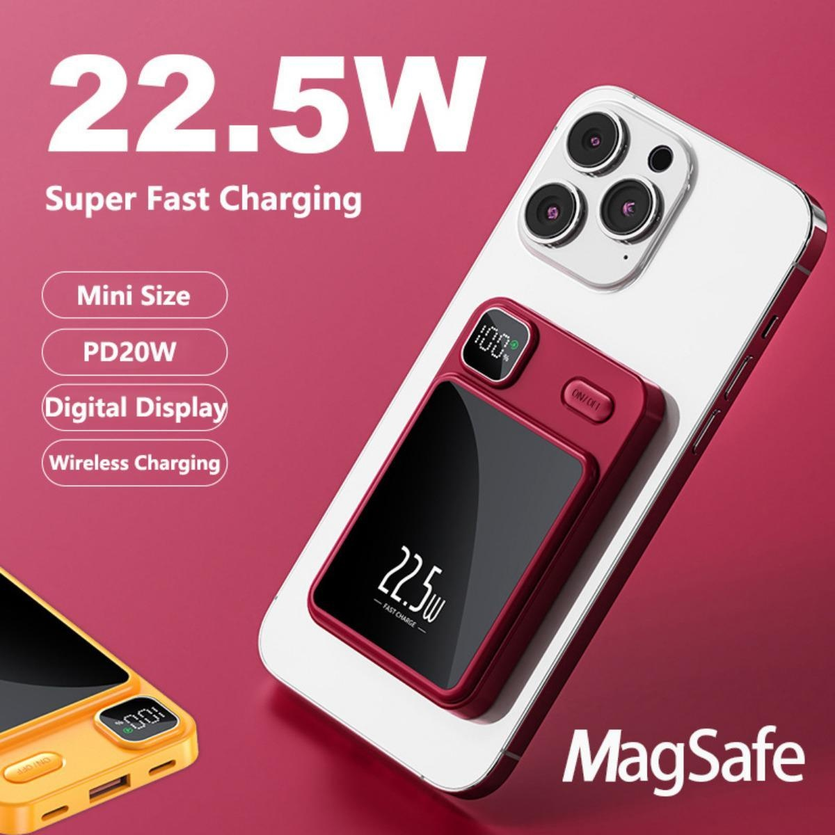 22.5W 10000/20000mAh Power Bank MagneticSuper Fast Charging QiPD20W Wireless ChargCellphones & .13~ 15 Samsung Huawei Accessories