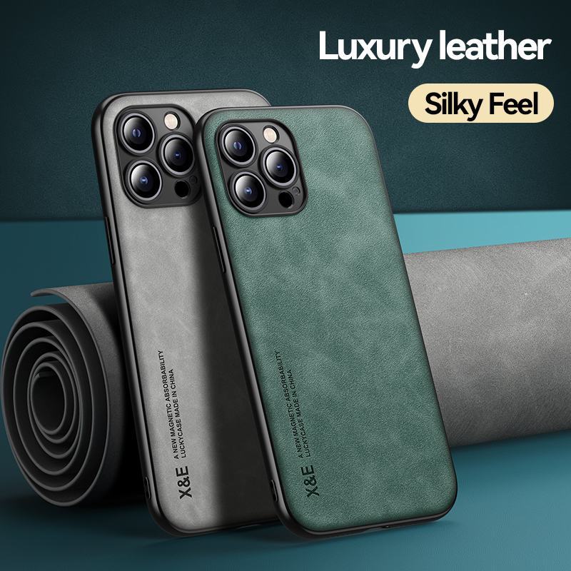 Luxury Case For Iphone 13 Pro Max Mini Shockproof Magnetic Silicone Matte Leather Back Phone Bag For Iphone 13 Cover