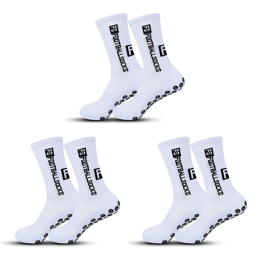 3 Pairs Of Football Men And Women Sports Non-slip Silicone Outdoor Soccer Breathable Comfortable Tennis Socks
